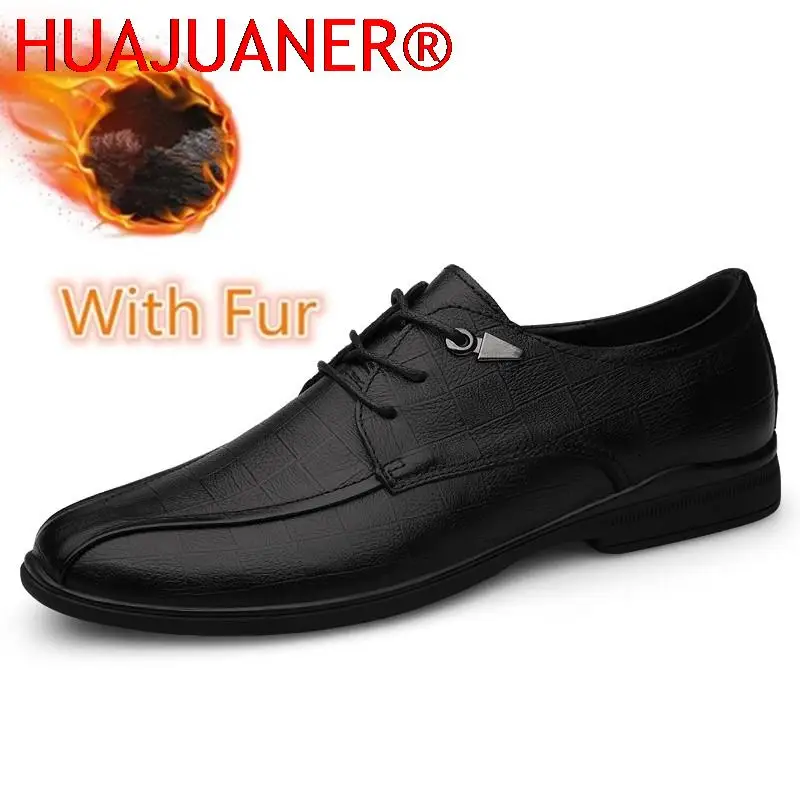 

Genuine Leather Men Shoes New Fashion Lofer Shoes Man Warm Fur Winter Sneakers Light Slip on Soft Flats Male Casual Mens Loafers