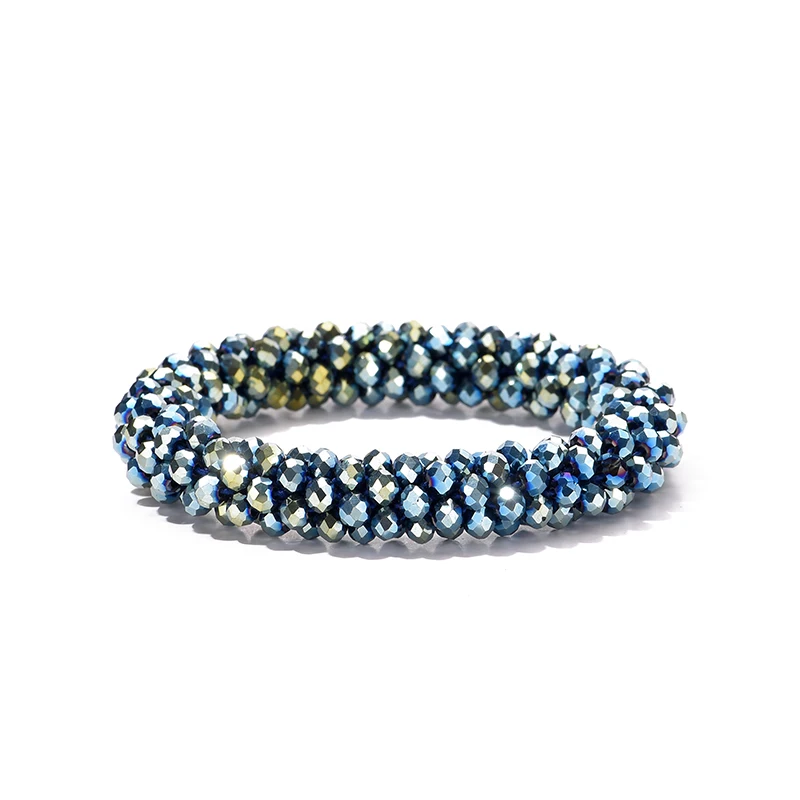 Bohemian Crystal Beaded Stretch Bracelet for Women - Vintage Boho Party Jewelry