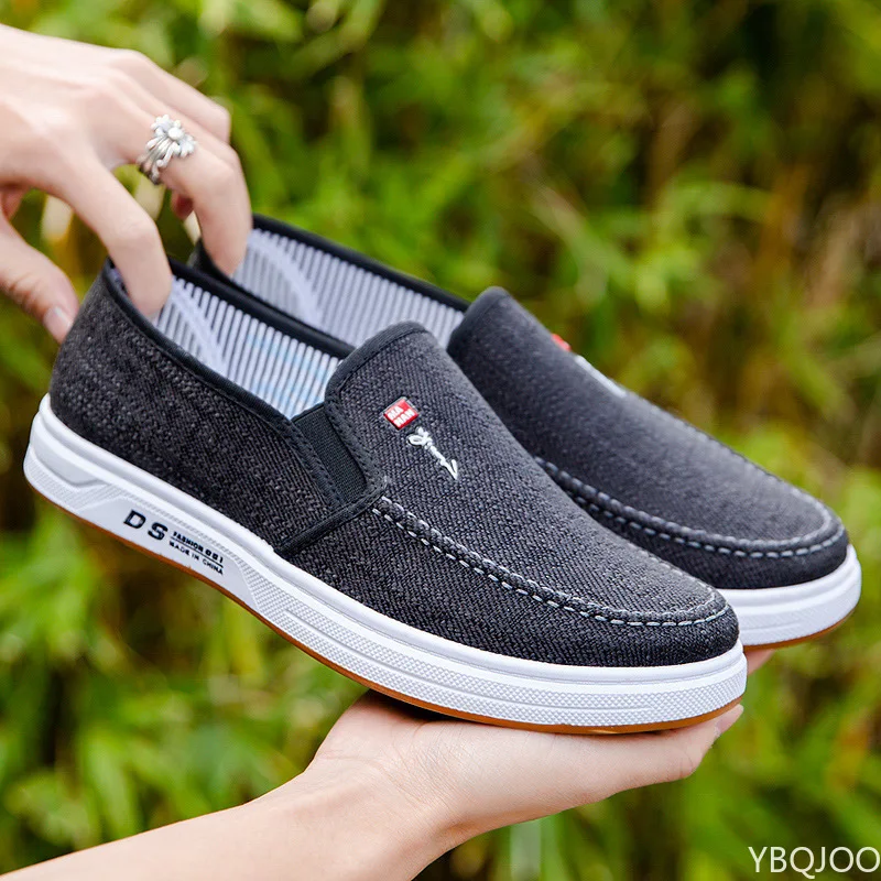 Men's shoes are breathable and light old Beijing cloth shoes men's low top canvas shoes and lazy work shoes 2022 3