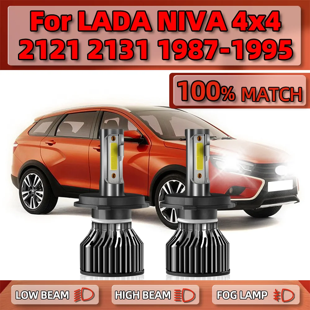 

H4 Canbus LED Headlight Bulb 120W Auto Lamps 20000LM Car Lights 12V 6000K For LADA NIVA 4x4 2121 2131 1987-1992 1993 1994 1995