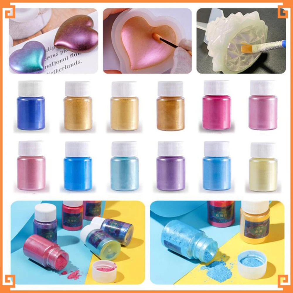 10g Bottle Pigment Bright Mica Powder Epoxy Colorant Makeup Bath Bomb Soap Candle Making Powder Pigment 7 Colors Dye for Candles epoxy resin pigment candle dyes pigment soy candle wax pigment mica powder pigment candle dyes kit pearl pigment