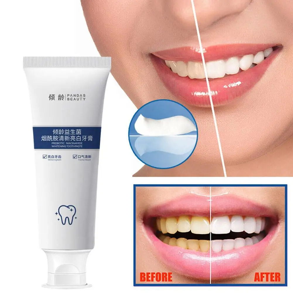 

Bodyaid Probiotic Toothpaste Niacinamide Whitens And Refreshes Teeth Fresh And Cleans Oral Dirt To Reduce Tooth Wear 100g
