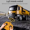 1:14 RC Dump Truck Engineering Alloy Vehicle 2.4G 10 Channel Remote Control Led Light Tipper Truck Tractor Toy For Kid Gift 1