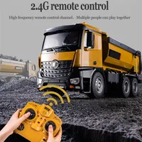 1:14 RC Dump Truck Engineering Alloy Vehicle 2.4G 10 Channel Remote Control Led Light Tipper Truck Tractor Toy For Kid Gift 1