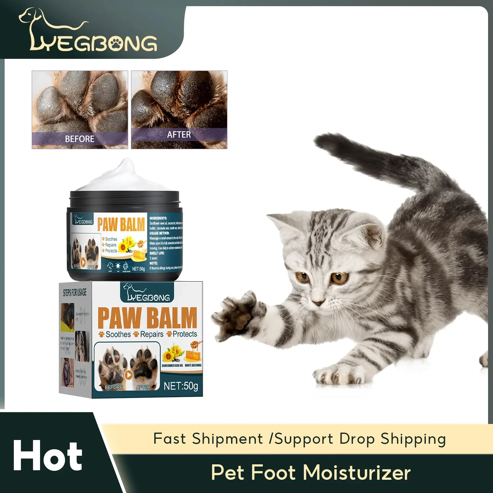Cats Dogs Claw Protection Cream Pet Paw Balm Pet Paws Special Foot Care Foot Pad Protection Claw Cream Supplies