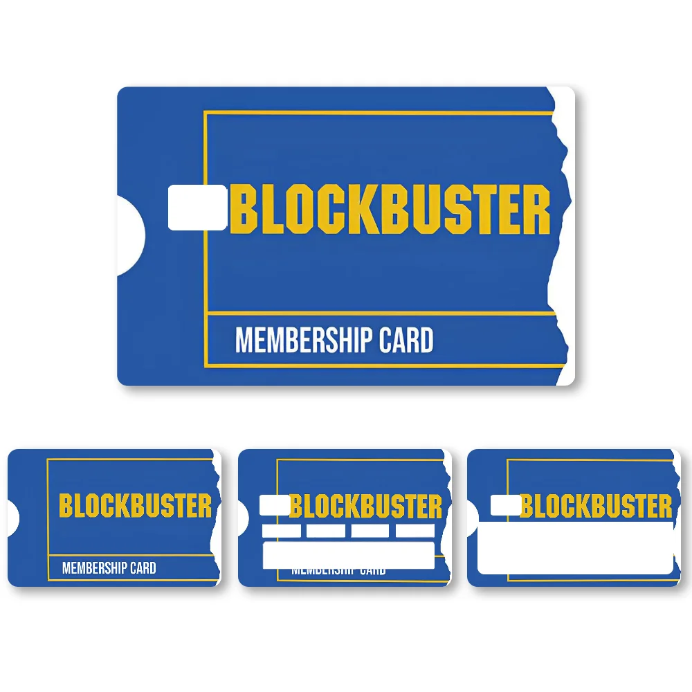 Blockbuster Stickers 4pcs PVC Card Skin Stickers for Bank Card Bus Metro Case Decorate Gift