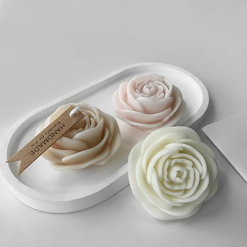 3D Rose Peony Flower Silicone Mold 1pcs DIY Handmade Floral Soap Chocolate Baking Mould For Valentine's Day Decor Gift Molds silicone mold,baking mold,soap molds