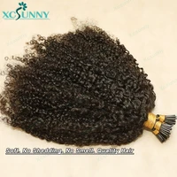 Itip crépus bouclés Extensions de cheveux humains birmans Itips Microlink cheveux humains crépus bouclés je conseils cheveux humains pour les femmes noires 5