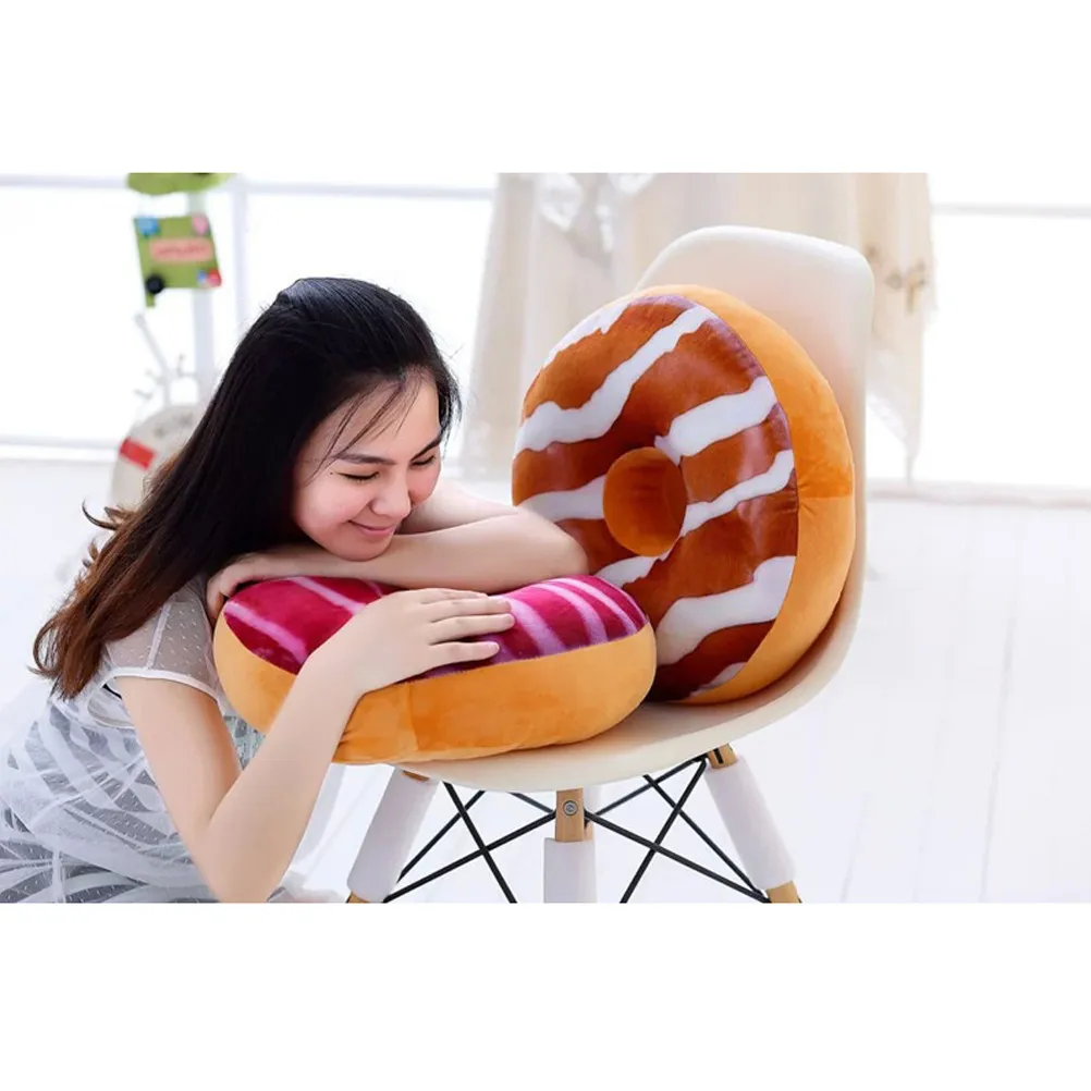 도넛 베개 40cm 초콜릿 3D 소프트 쿠션 가정 사무실 자동차 시트 등받이 지지대 장 쿠션 도넛 모양