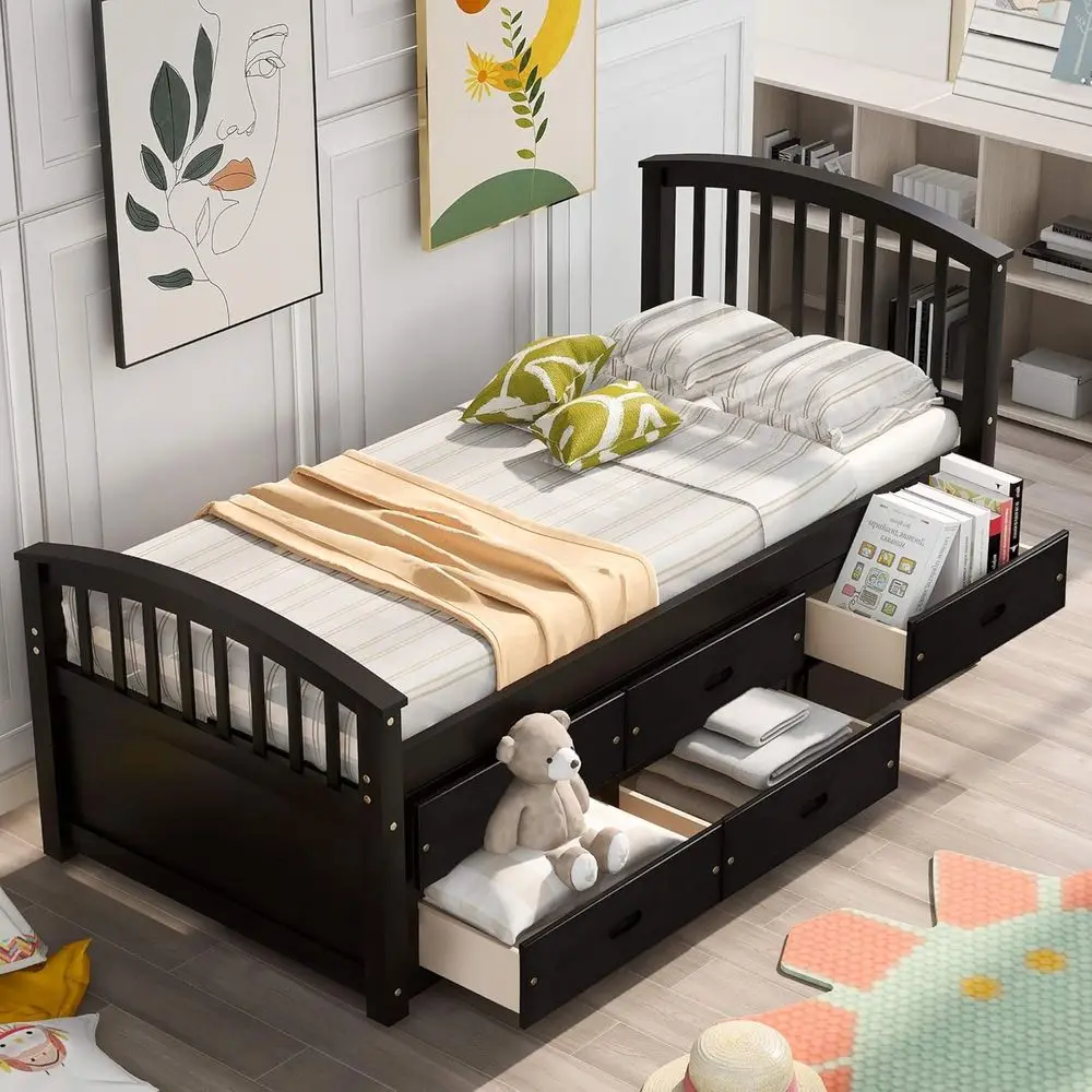 Twin Storage Platform Bed 1