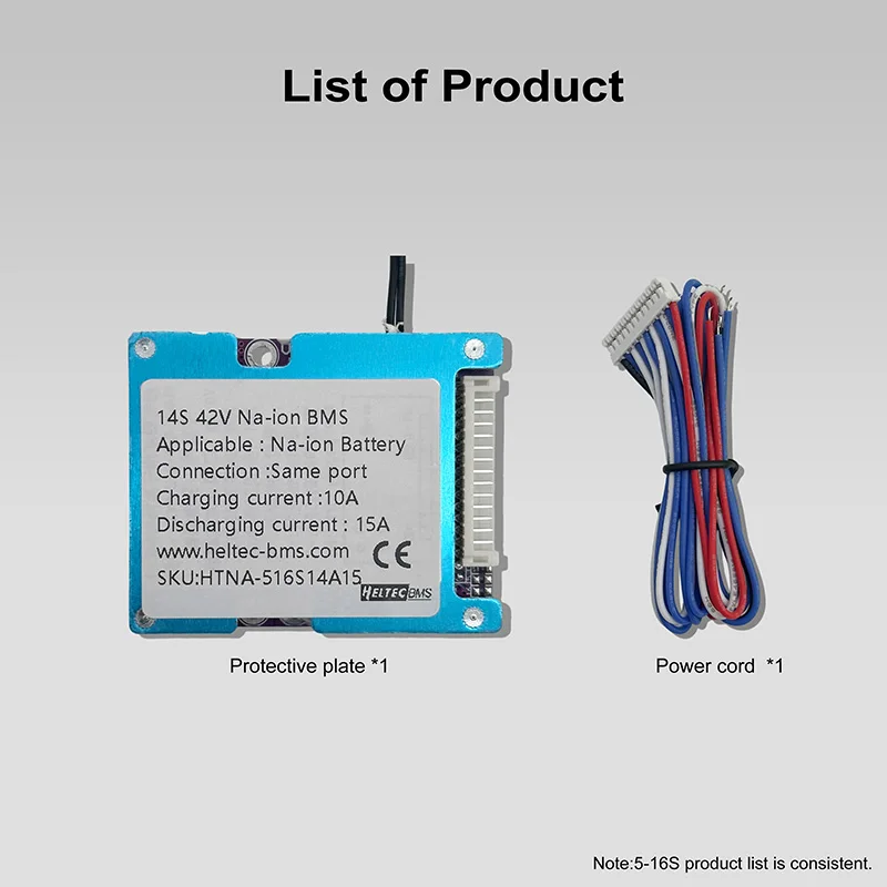 Heltec 3V Sodium-ion battery BMS 12V Protection Board 3-16S Wide Temp Overcharge