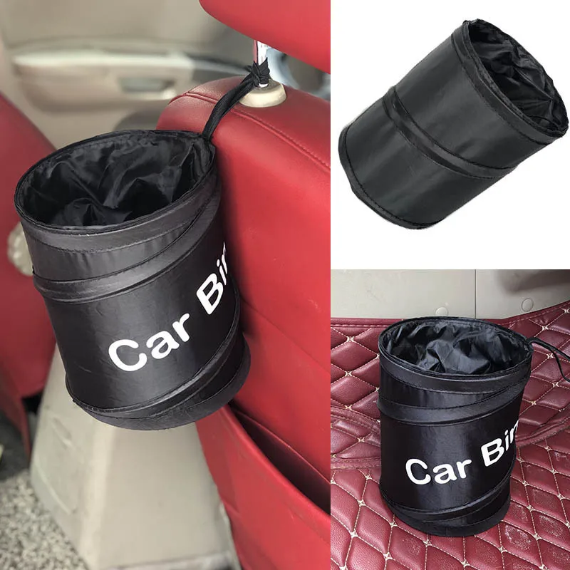 Car Trash Can Car Storage Bucket Spiral Bucket Folding Trash Can Portable  High Quality Oxford Cloth Practical Storage Bucke