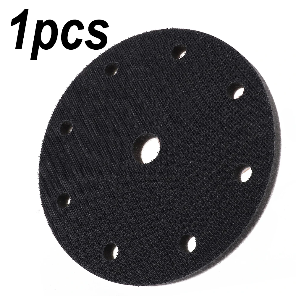 Power Tools Interface Soft Pad Hook And Loop Disc 150mm 1pc 9 Holes Buffer Sponge For Surface Polishing Interface Cushion Pad 8pcs 3inch soft density interface pads hook and loop sponge cushion buffer backing pad protection sanding disc backing pad