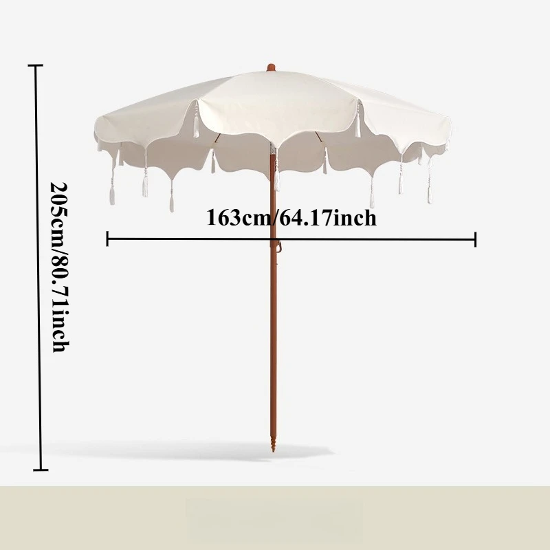 Outdoor Patio Shade Canopy Decorative Garden Sun Umbrella with Stylish Features for Sun Protection 6