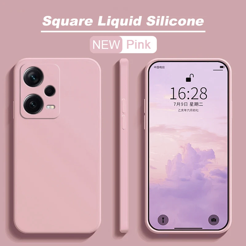 thumbnail image 1 of Redmi Note 12 Pro Case Square Liquid Silicone Phone Cases For Xiaomi Redmi Note 12 Pro Plus Note12Pro 4G Note12 Pro Soft Cover, 1 of 5