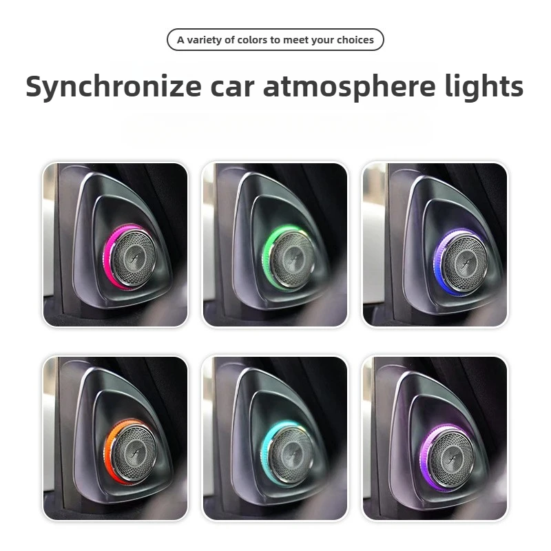 Auto Rotation Tweeter for Mercedes-Benz C-class W205 W222 W213 X253 Car 4D LED R