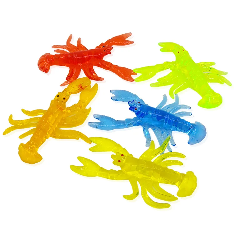 

Children's Novelty Creative Weird Simulation Lobster Sticky TPR Soft Rubber Venting Stress Relief Toys Children's Birthday Gift