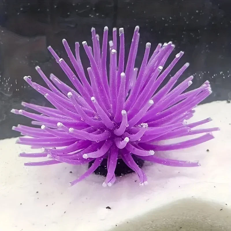 Luminous Simulation Sea Anemone Sea Urchin Silicone Color Coral Plant Aquarium Fish Tank Landscaping Decoration Home Ornaments fish tank ornaments mini landscape ornaments artificial aquarium plants fish tank decorations aquarium ornaments