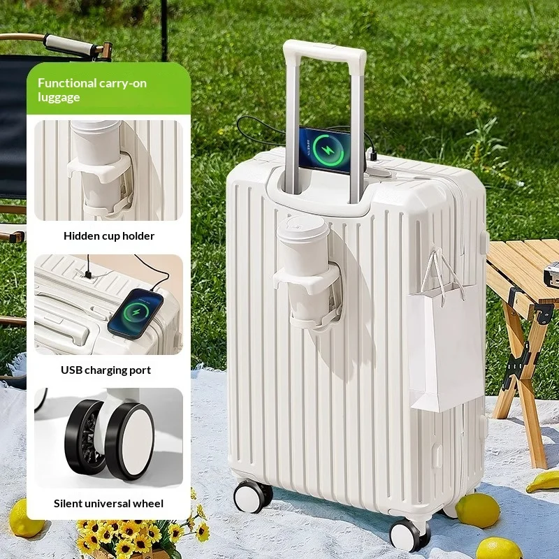 Unisex Lightweight Hardshell Suitcase With Spinner Wheels And Tsa Lock_voghion.com