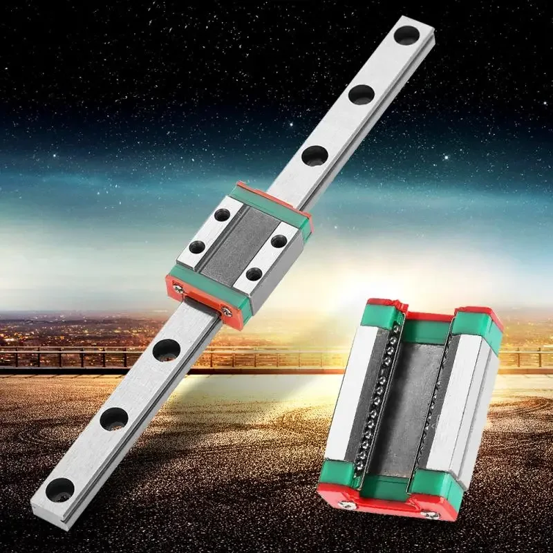Diminuto Trilho de Guia Ferroviário Linear mm Largura Mais Slide Bloco Guia Linear Trilho Peças Impressão Cnc 1pc Lml9b
