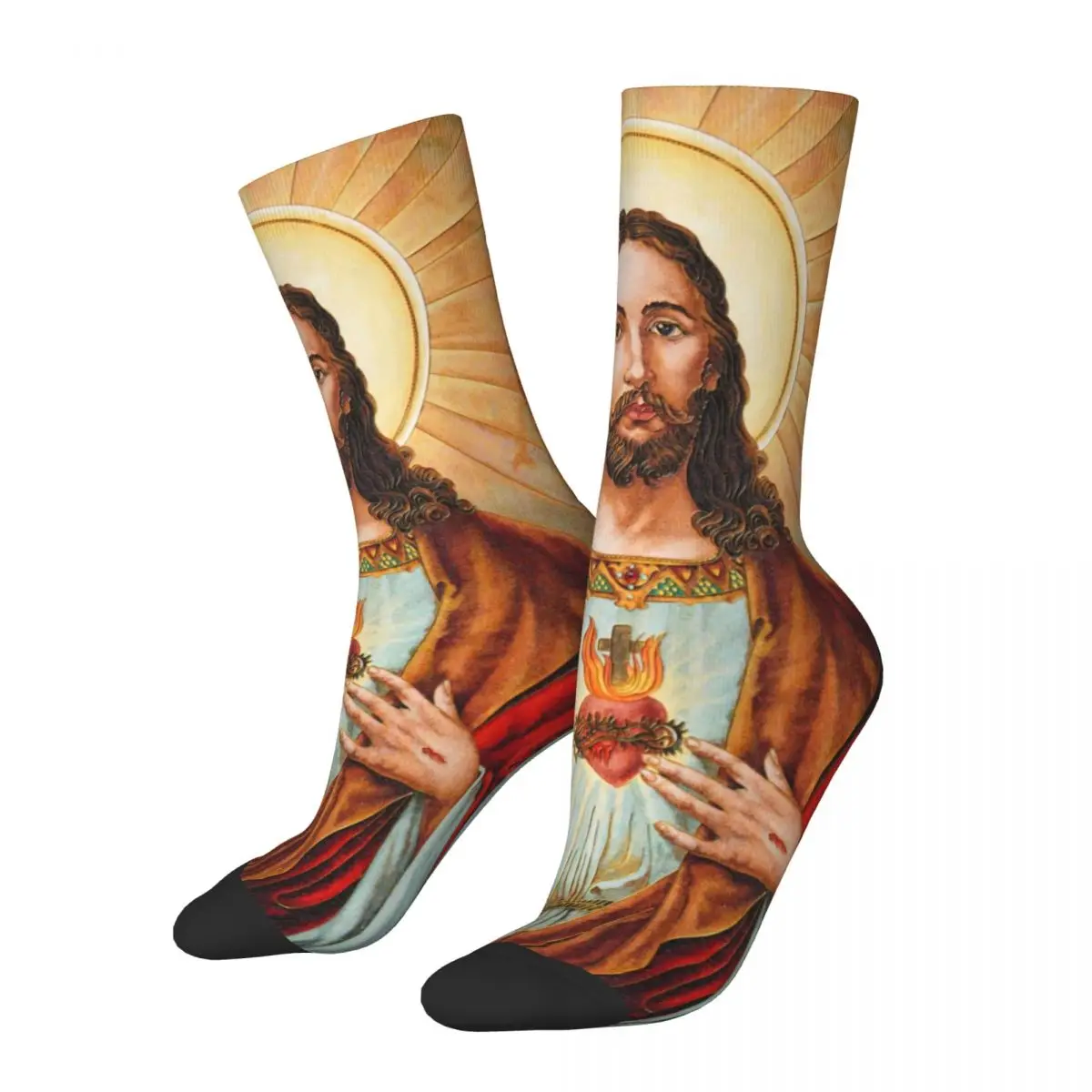 JesusChristMenWomenSocksMotionBeautifulSpringSummerAutumnand