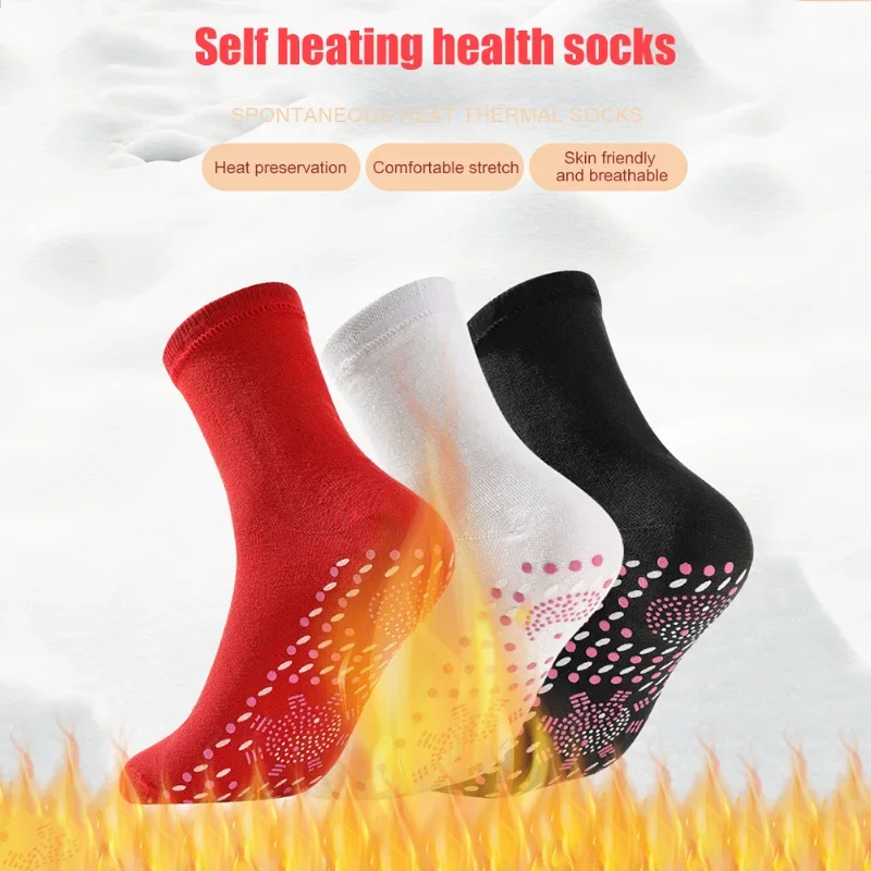 

Winter Self-heating Health Care Socks Women Ski Sports Self Heated Massage Man Short Sock Magnetic Therapy Comfortable Warm Sox