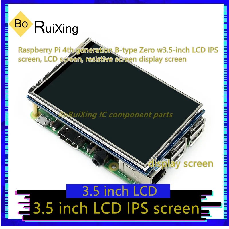 1 Pz/Lotto 3.5 Pollici-Rpi-Lcd-B Raspberry Pi 4A Generazione B-Type Zero W3.5-Inch Lcd Schermo Ips Schermo Lcd Schermo Display