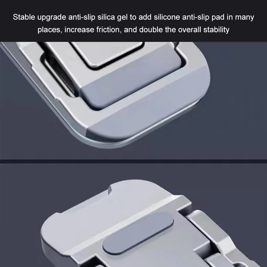 2PCS 미니 접이식 노트북 스탠드 2개의 조절 가능한 각도가 있는 휴대용 컴퓨터 키보드 라이저 자체 접착식 보이지 않는 노트북 스탠드