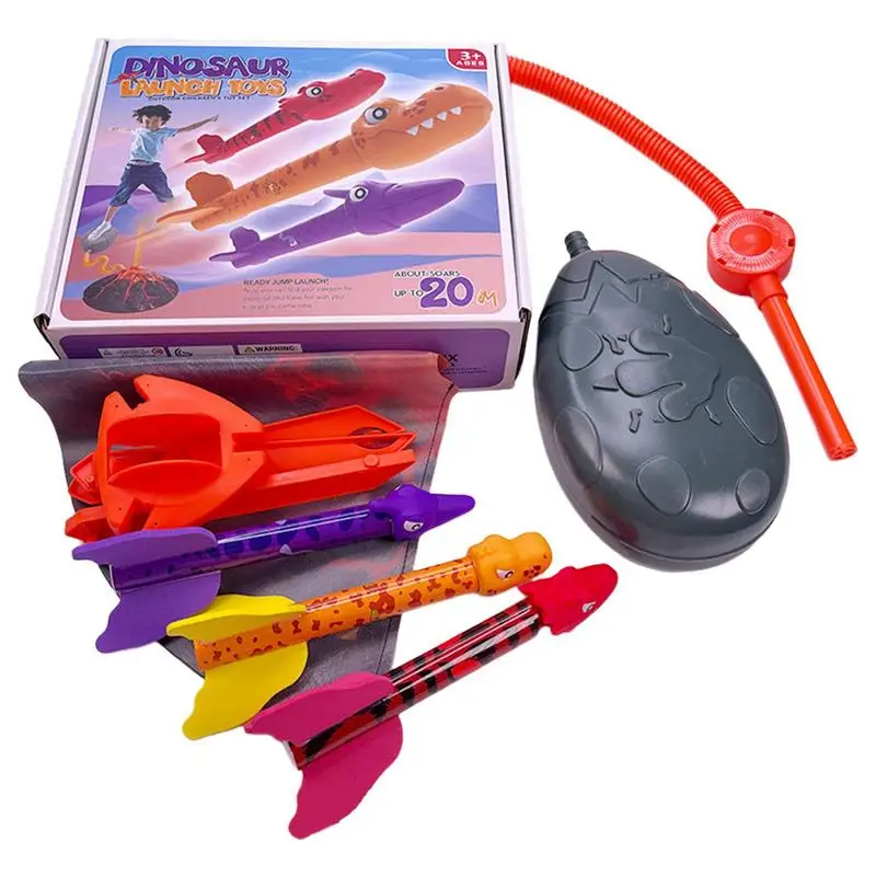 

Kids Air Rocket Foot Pump Launcher Toys Children Outdoor Dinosaur Missiles Launcher Rockets Flying Jump Pressed Interactive Toys