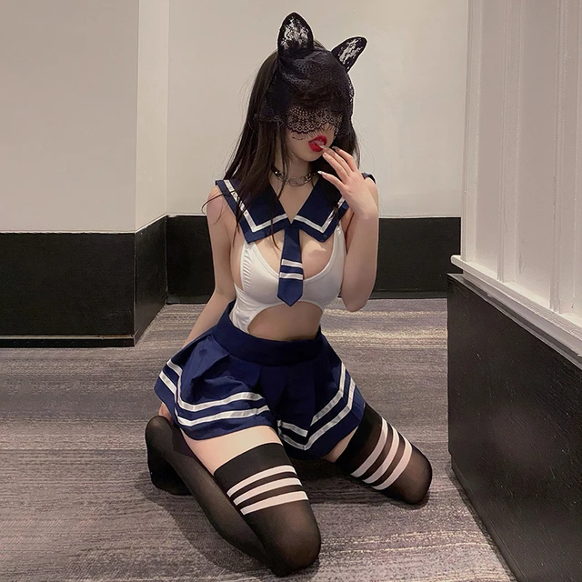 Sexy Cosplay Porn Sex - Hot Student Cosplay Lingerie Sexy Sailor Uniform Hollow Out Temptation Porno  Sex Adult Lace Eye Mask Japanese Jk Cos Costumes - Exotic Sets - AliExpress