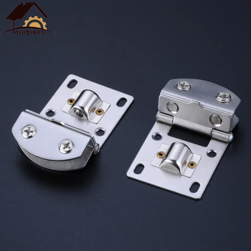 Stainless Steel Door Hinges Clamps For 5-9mm Thickness Wine Cabinet Bread Cabinet Cupboard Gate