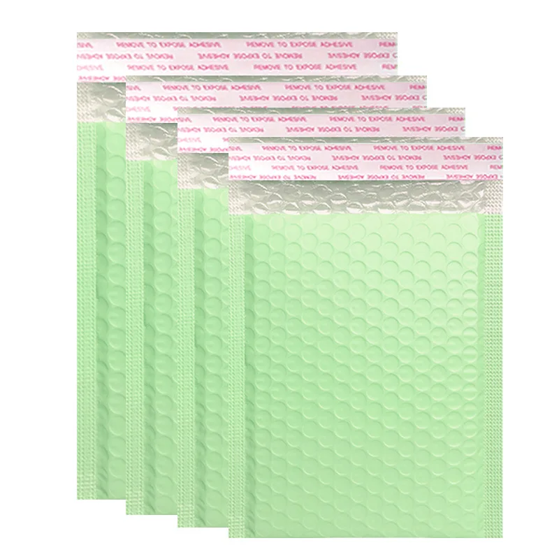 Saco de Bolha Verde Abacate, Embalagem Express Bags, Envelopes Acolchoados Impermeáveis, Suprimentos para Pequenas Empresas, Presente, 50Pcs