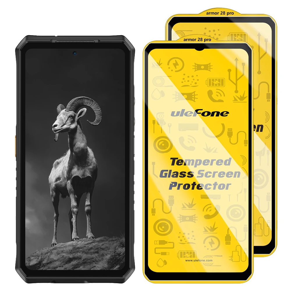 2 pièces/ensemble Ulefone Armor 34 pro 27 26 25 24 23 22 Mini 20 HD protecteur d'écran en verre trempé anti-empreintes digitales verre anti-rayures