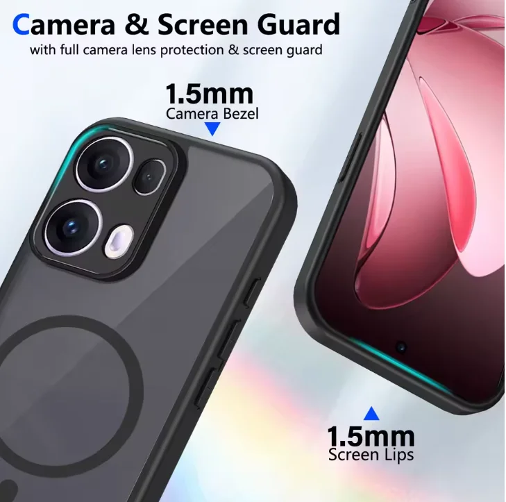Armor Matte Frosted Clear Magnetic Wireless Charging Case