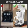 Sliding Coffee Maker Tray Mat Abs Base Sliding Shelf Countertop Storage Rolling Tray Kitchen Countertop Storage Mat with Wheels 3