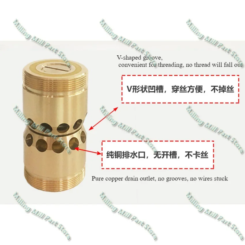 EDM Wire Cut Pulley Roller 32*60mm Guide Wheel Assembly Waterproof OD32/42*60mm for Wire Cutting Machine V Type Pulley Roller edm electrode guide