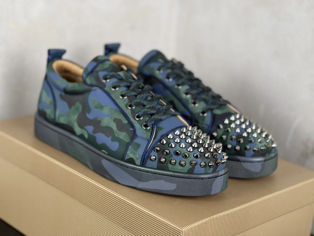 

Luxury Brand Designer camouflage color Casual Shoes Leather Red Bottom Platform Low Top Sneakers Running Trainer Shoe