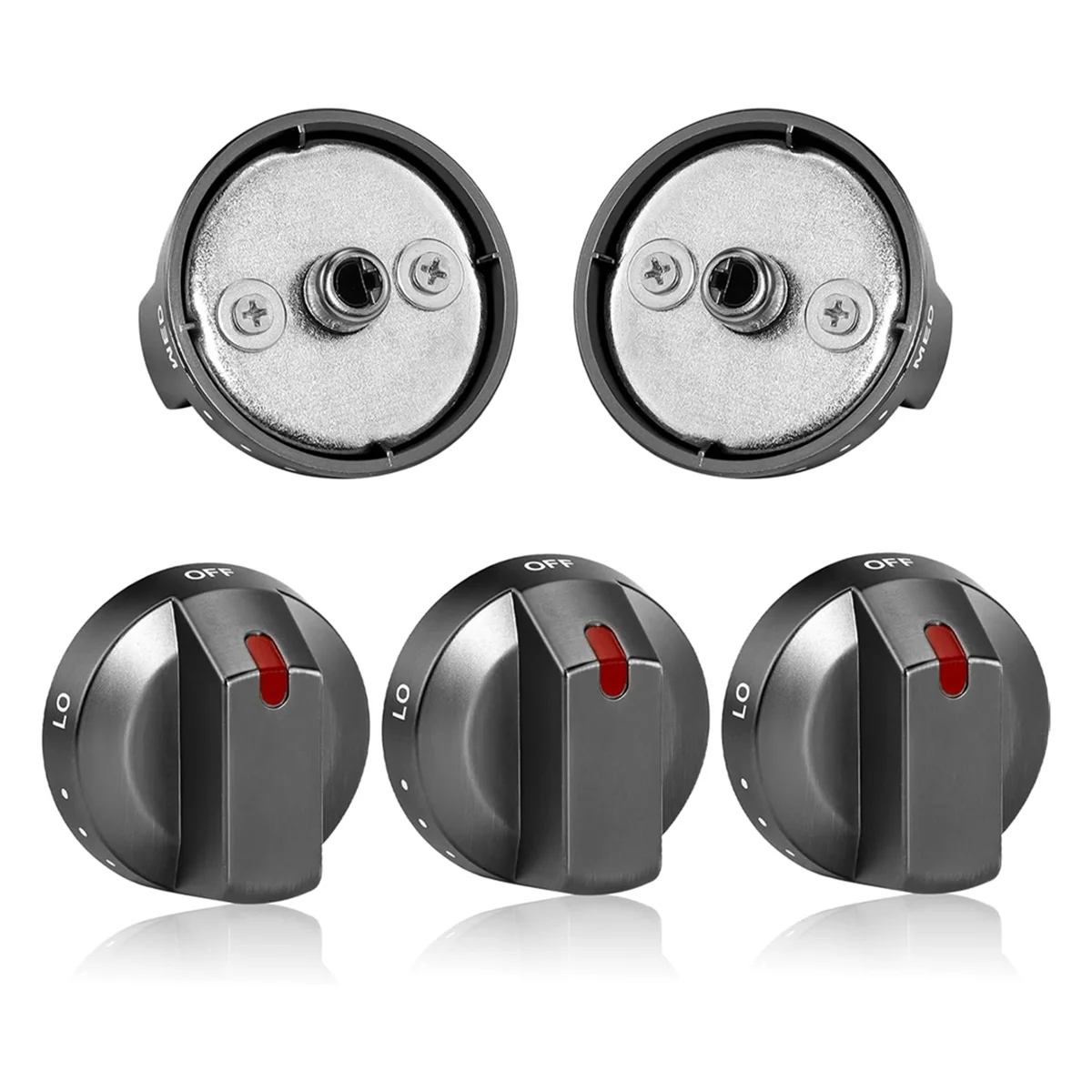 A35T-5Packs DG64-00473B Stove Gas Range Knobs for Samsung Oven Knobs Replacements