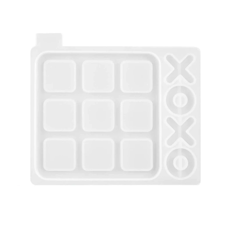 

Tic Tac Toe Board Game Resin Molds Silicone Mould For Chessboard And X O Chess Pieces For DIY Craft Kids Table Game
