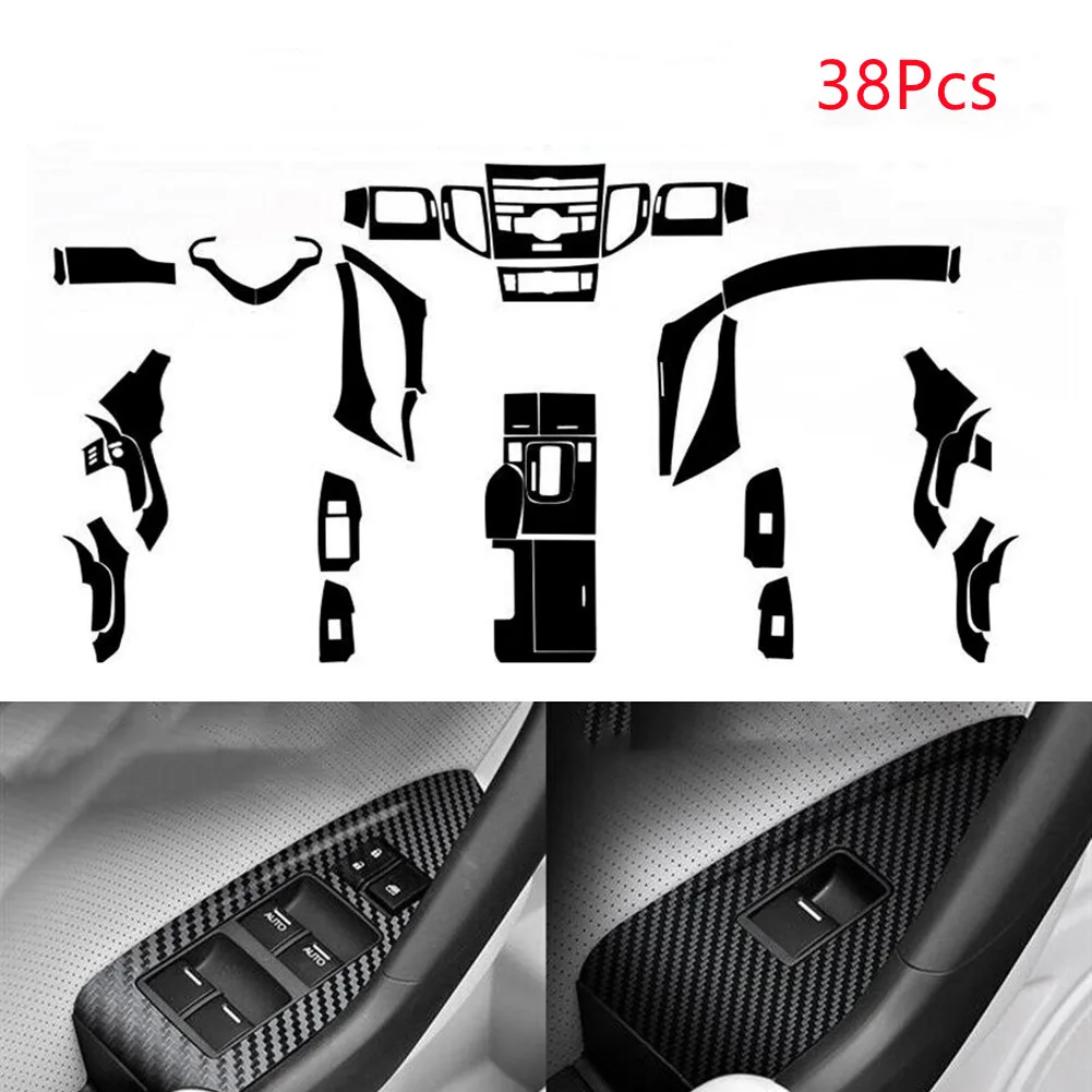 

38pcs Car Interior Decor Trim Carbon Fiber Color For Acura TSX 2009-2014 Dashboard Console Gear Decal Decoration Sticker Car Sty