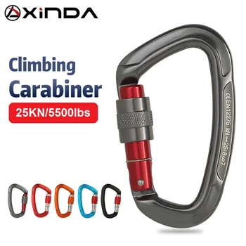 Outdoor Camping Rock Climbing Carabiner 25kN Lock Hammock Backpack Cord Buckle Safety Protection Multi Tool Fishing Accessories