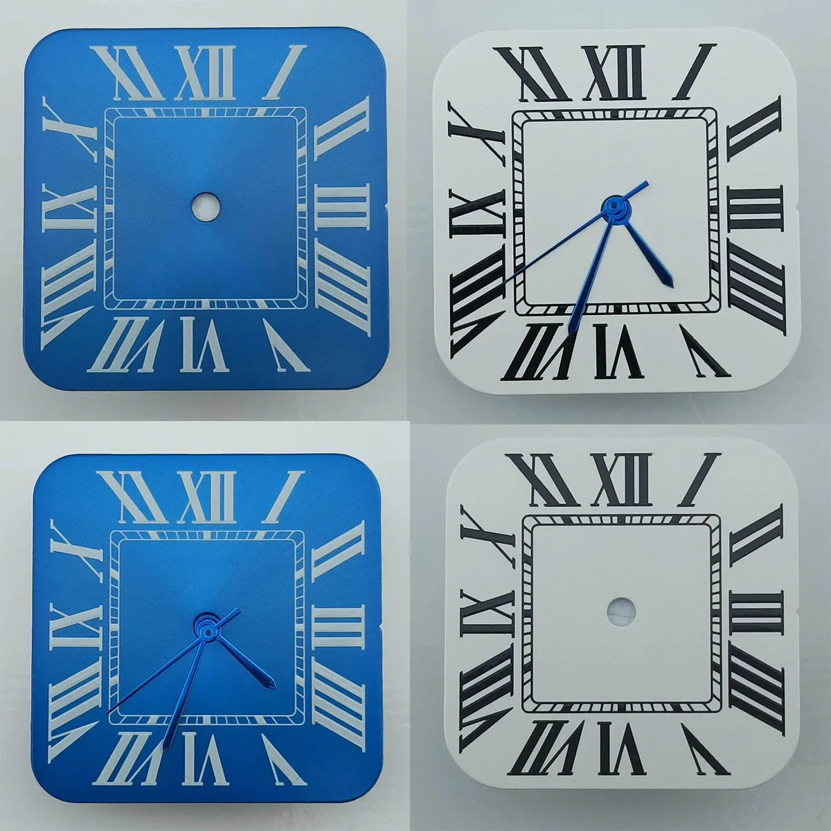 

26.8mm Square Watch Faces Roman Numerals White Dial For Japanese NH35Movement