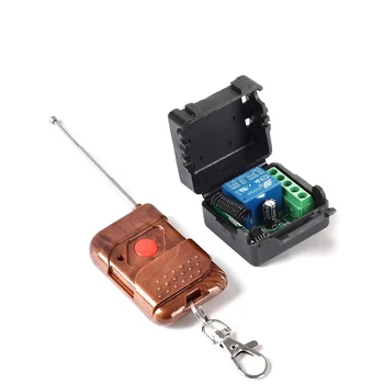 Interruttore wireless con telecomando 433 Mhz DC 12V 1CH RF 10A Ricevitore relè e trasmettitore 2CH per serratura elettromagnetica porta