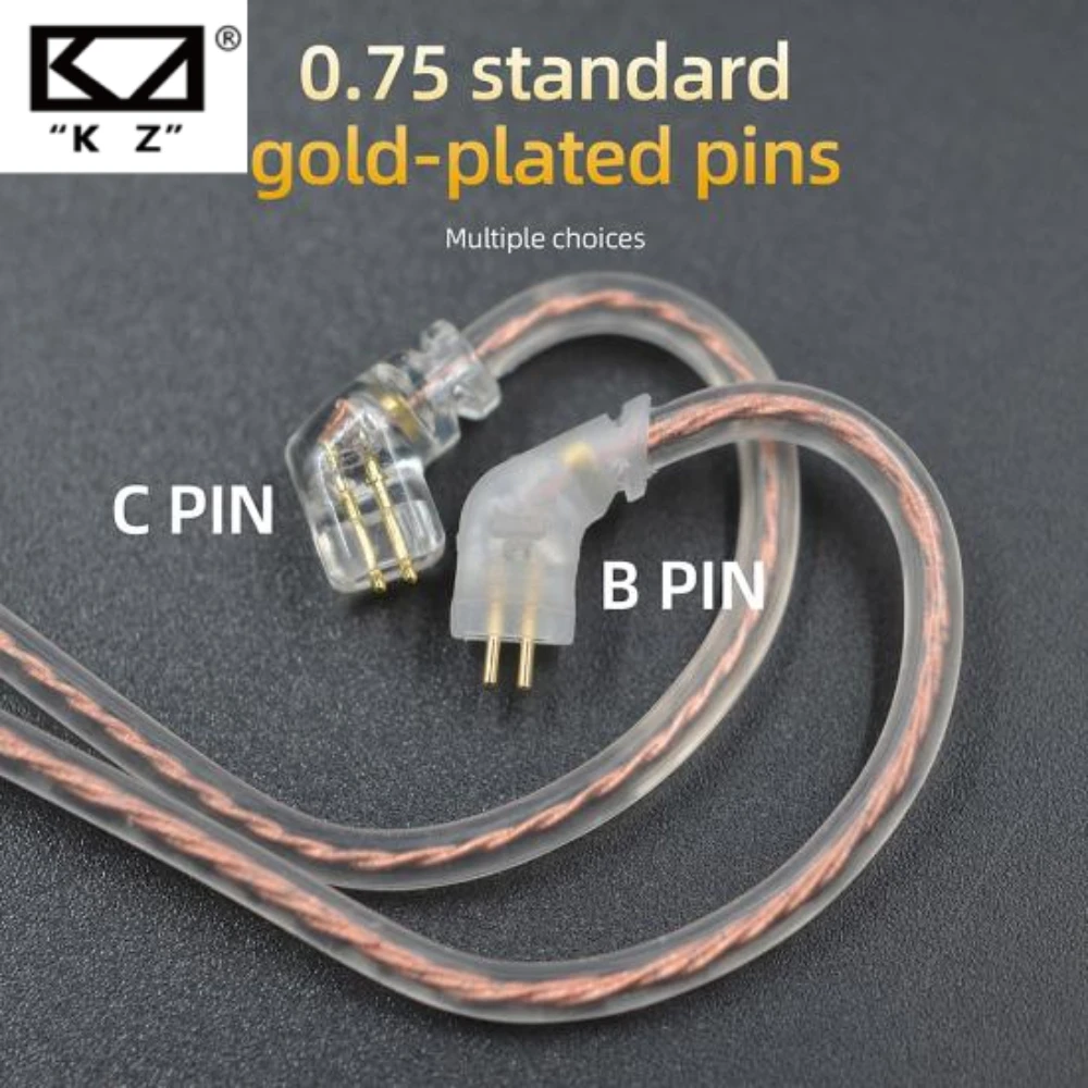 KZ Original Cable ZSN Pro High Purity Copper Twisted Earphone Cable For 