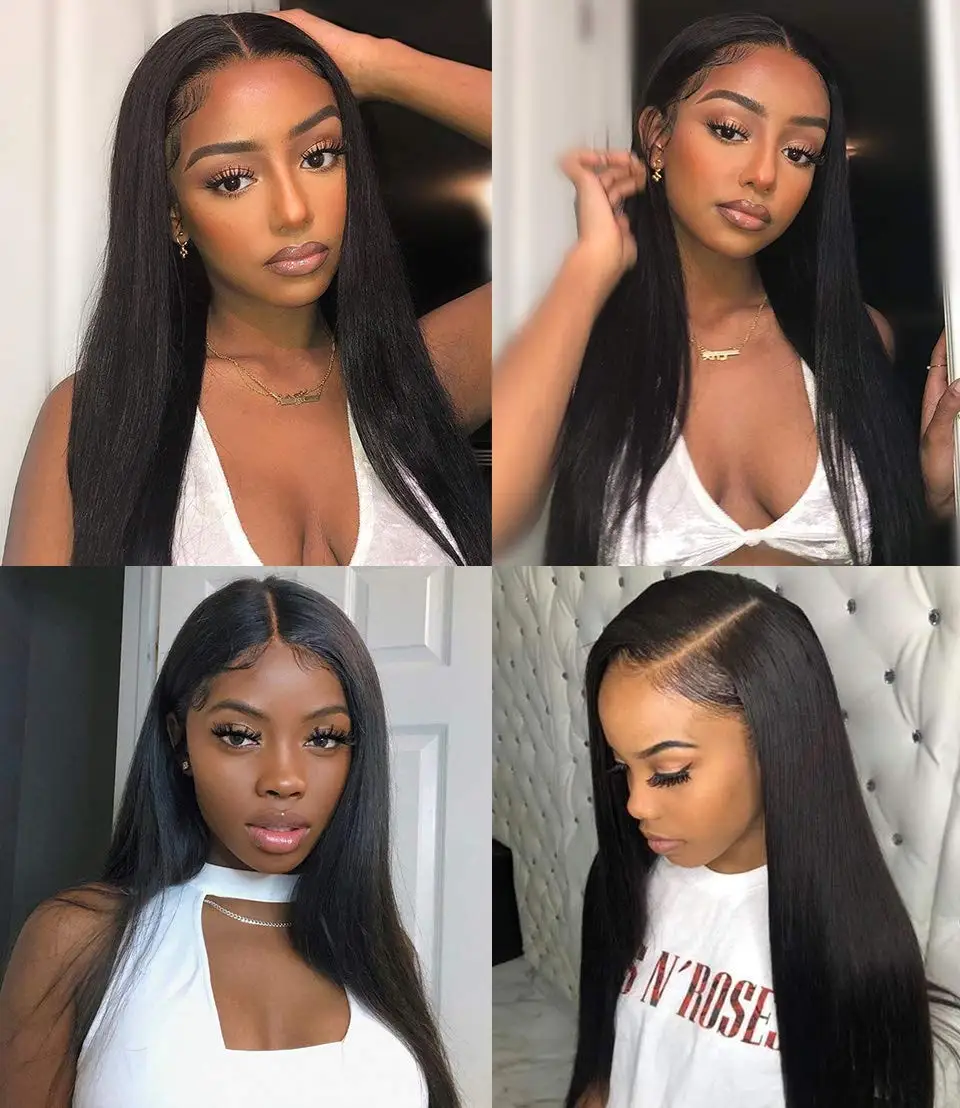 13x4 Human Hair Lace Frontal Brazilian Straight Hair Free/Middle/Three Part 100% Remy Human Lace Frontal 1 Piece-Geeta