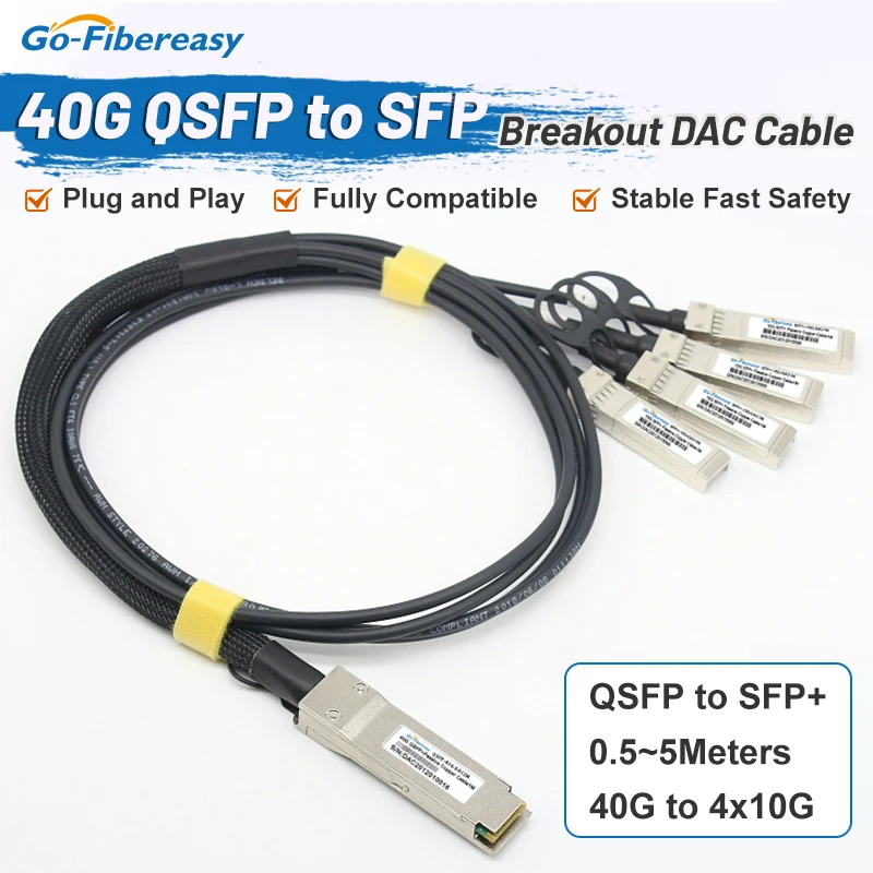 StarTech.com QSFP+ パッシブDAC Twnax ブレークアウトケーブル 2m MSA準拠 40 Gbps - 4 x 10Gbps QSFP4SFPPC2M z2zed1b DAC Twinax ケーブル／2m／MSAアンコード／銅線ダイレクト