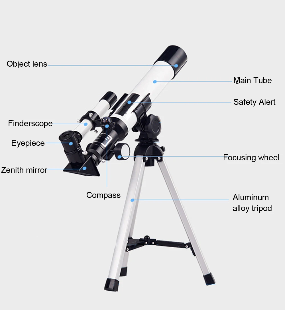 Sa177e93384484cb9a0c49187c40b07c4F 40040 teleskop astronomiczny monokularowy profesjonalny teleskop astronomiczny odbijające Spyglass Camping dla podróży dzieci prezenty