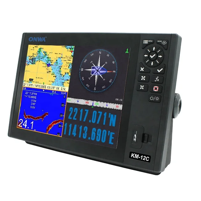 새로운 KP-39A LCD 7인치 ONWA GPS 차트 플로터 내장형 클래스 B AIS 트랜스폰더 업그레이드 버전