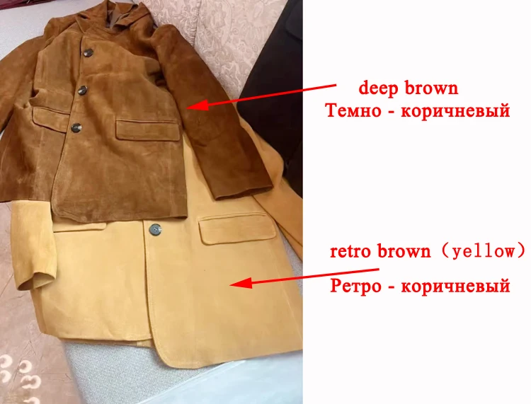 Vintage Brown Kid Suede Jacket for Women 2023 New High Sense Loose Oversized Leather Suit Blazer Female Casual Coat Streetwear 6