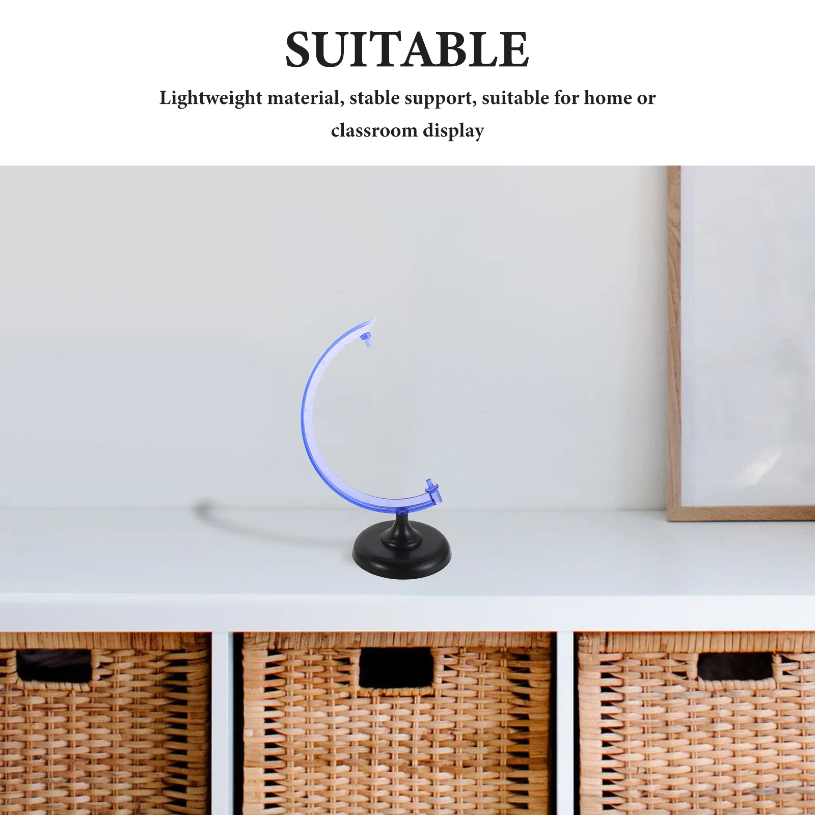 지구본 스탠드 7.2인치 플라스틱 데스크탑 지리 교육 도구 경량 받침대 교실 사무실 가정용 교체품